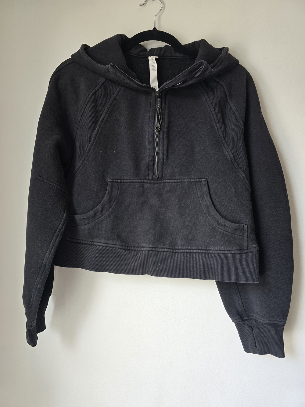 lululemon athletica Black Half-Zip Hooded Pullover